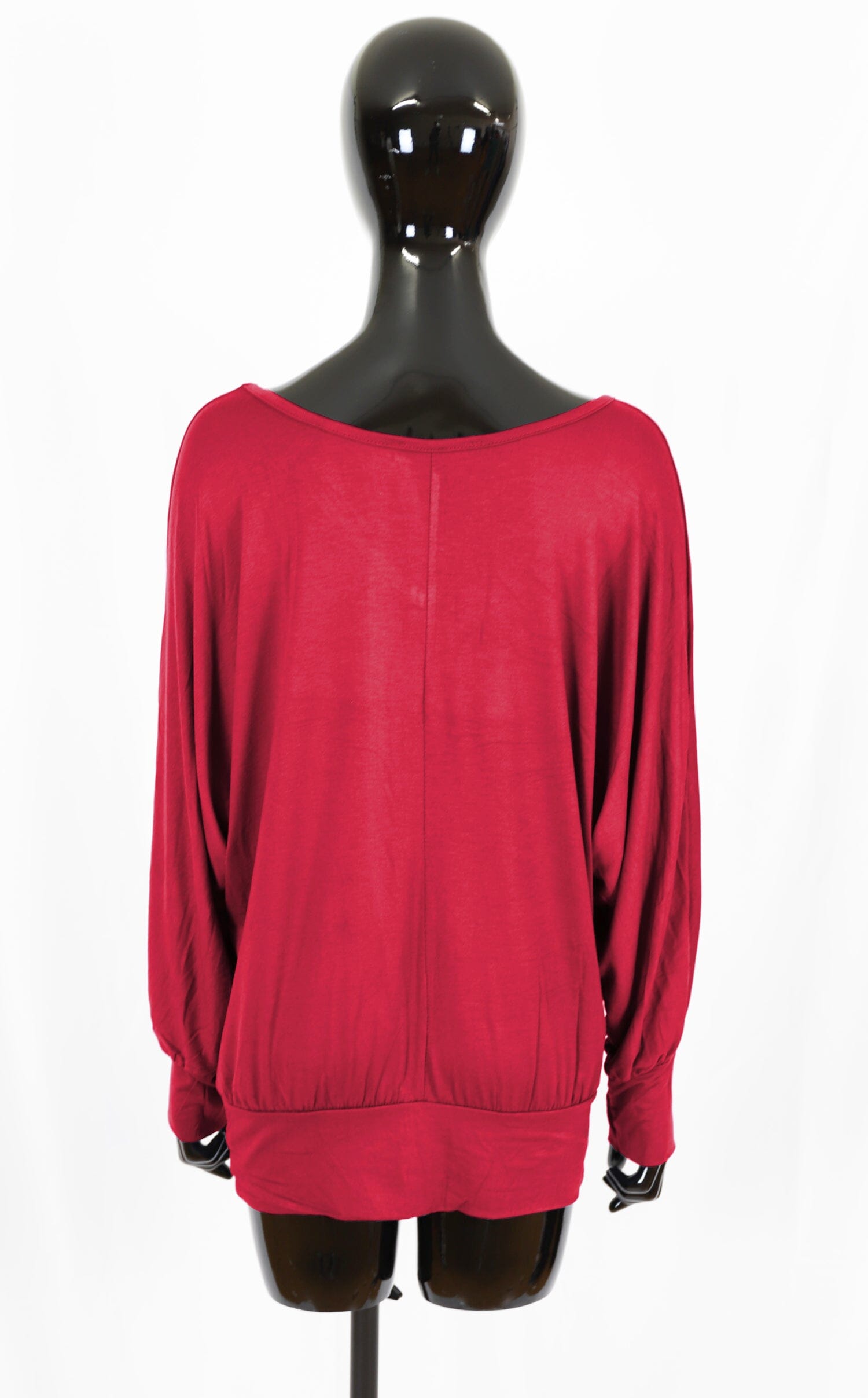 T-shirt uni à col en V haut