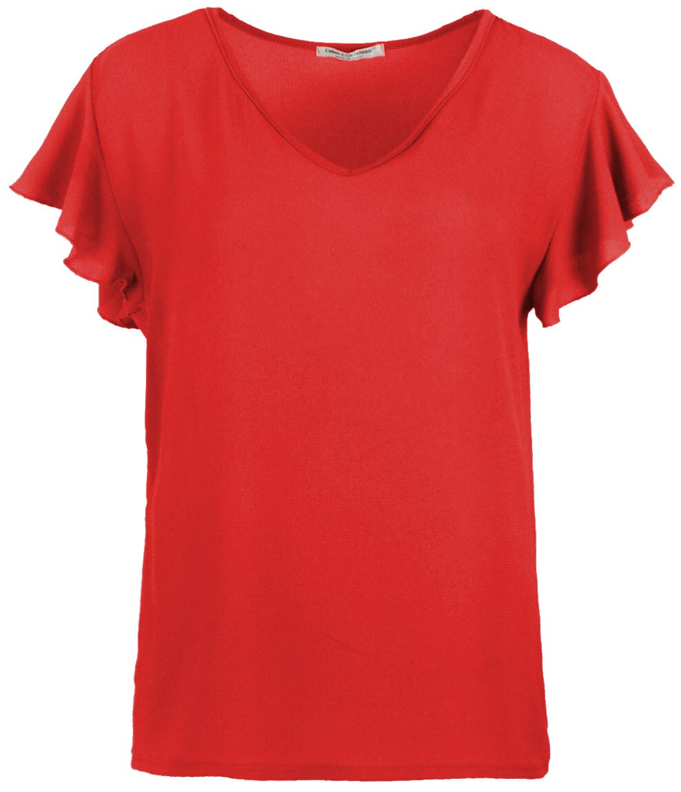 Blouse voile manches froufrou haut