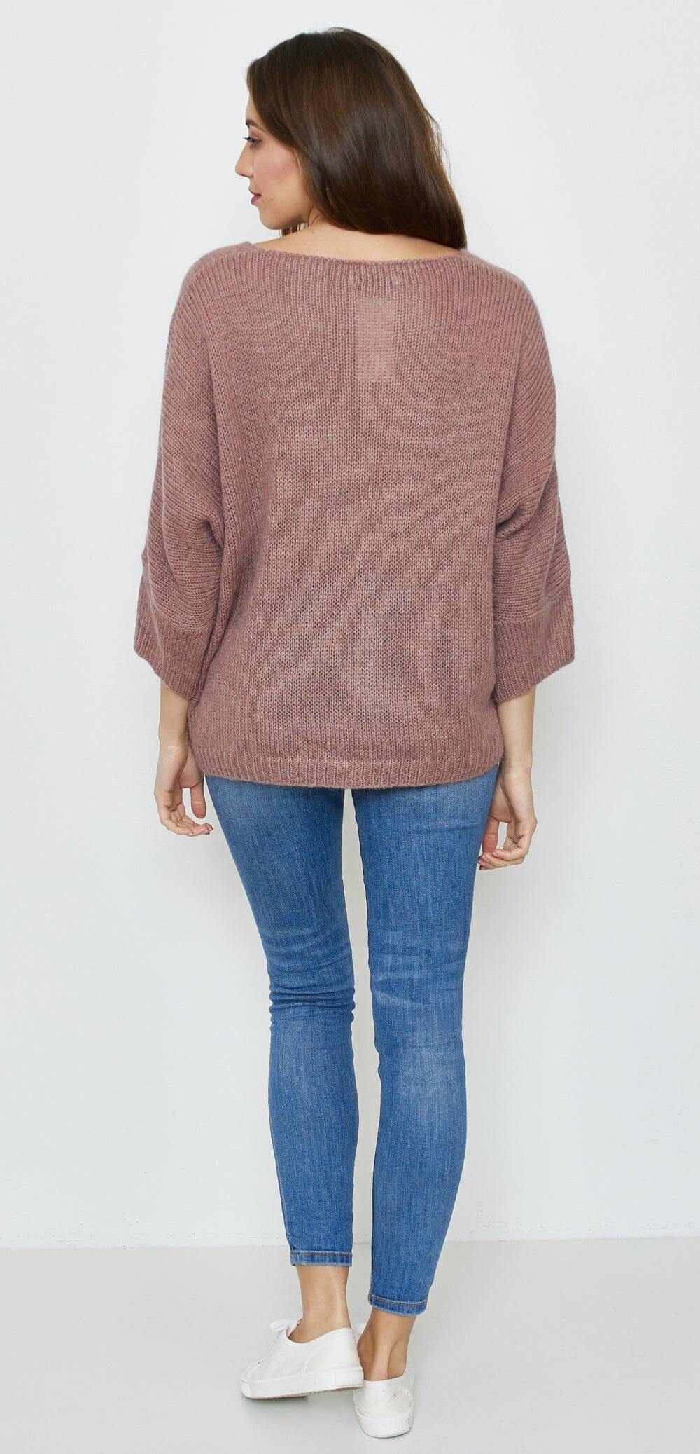 Pull tricoté mélange Mohair, Manches 3/4 (Taille Unique 38 à 44) pull