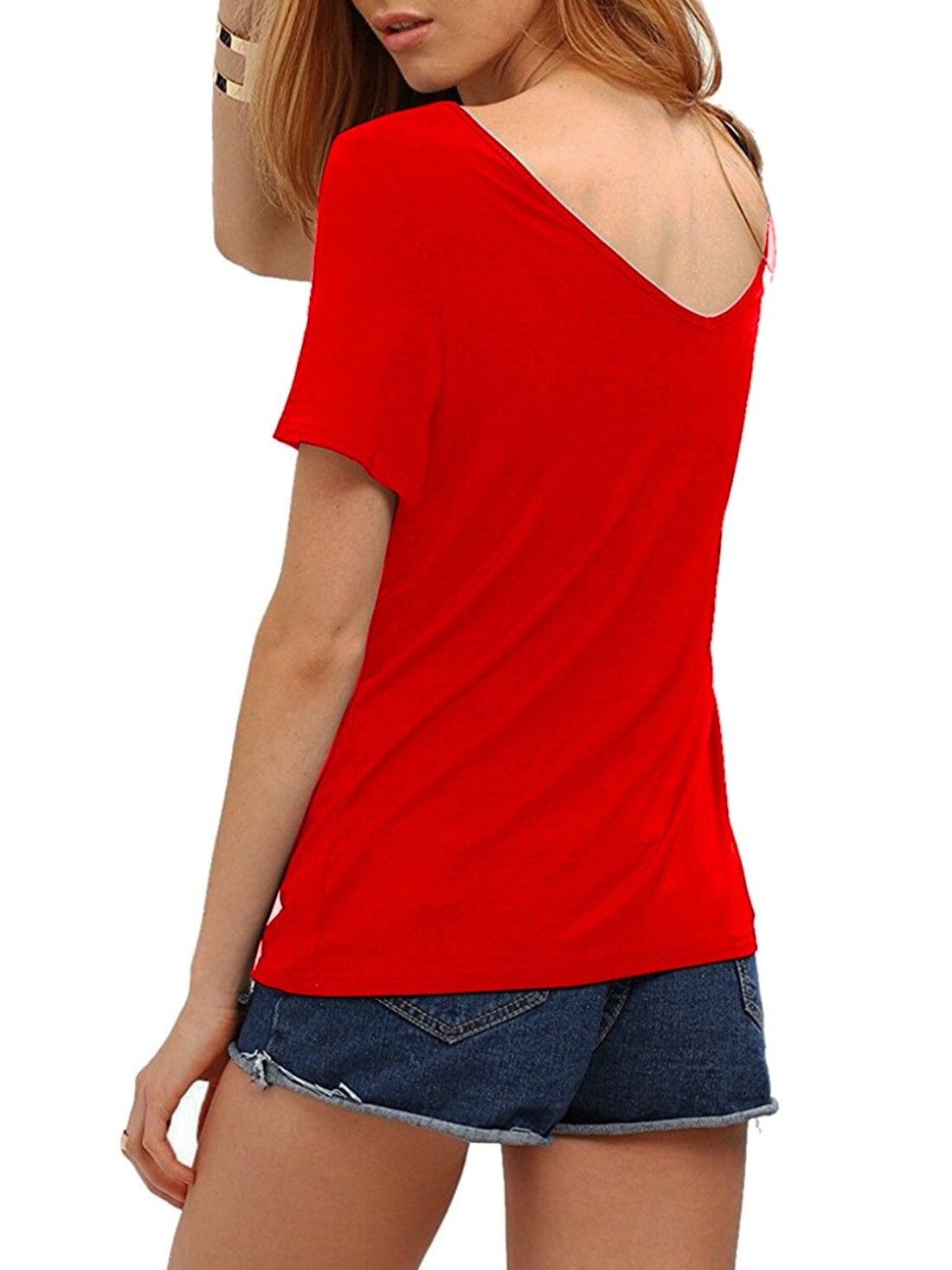 Tee shirt croisé sur le devant haut