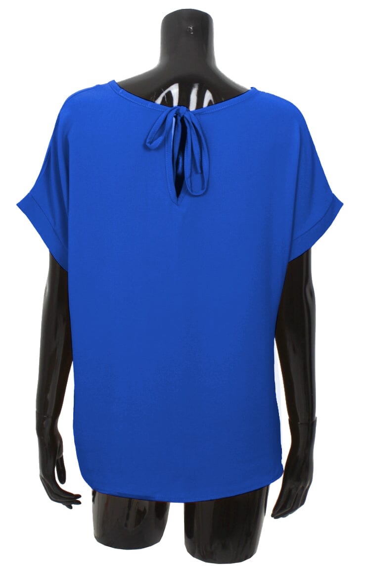 T shirt voile dos noué haut