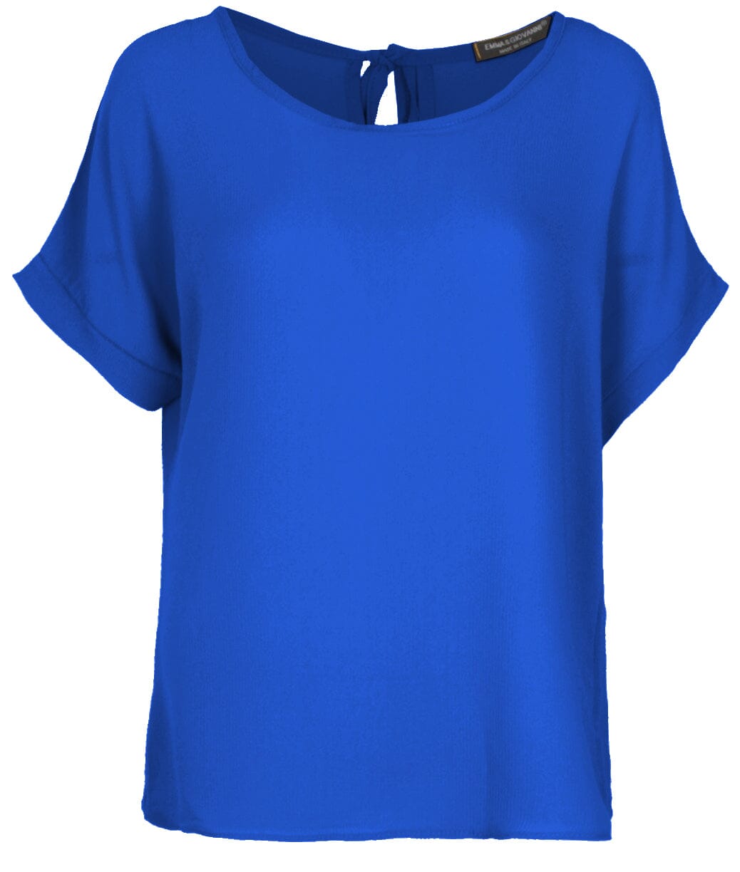 T shirt voile dos noué haut