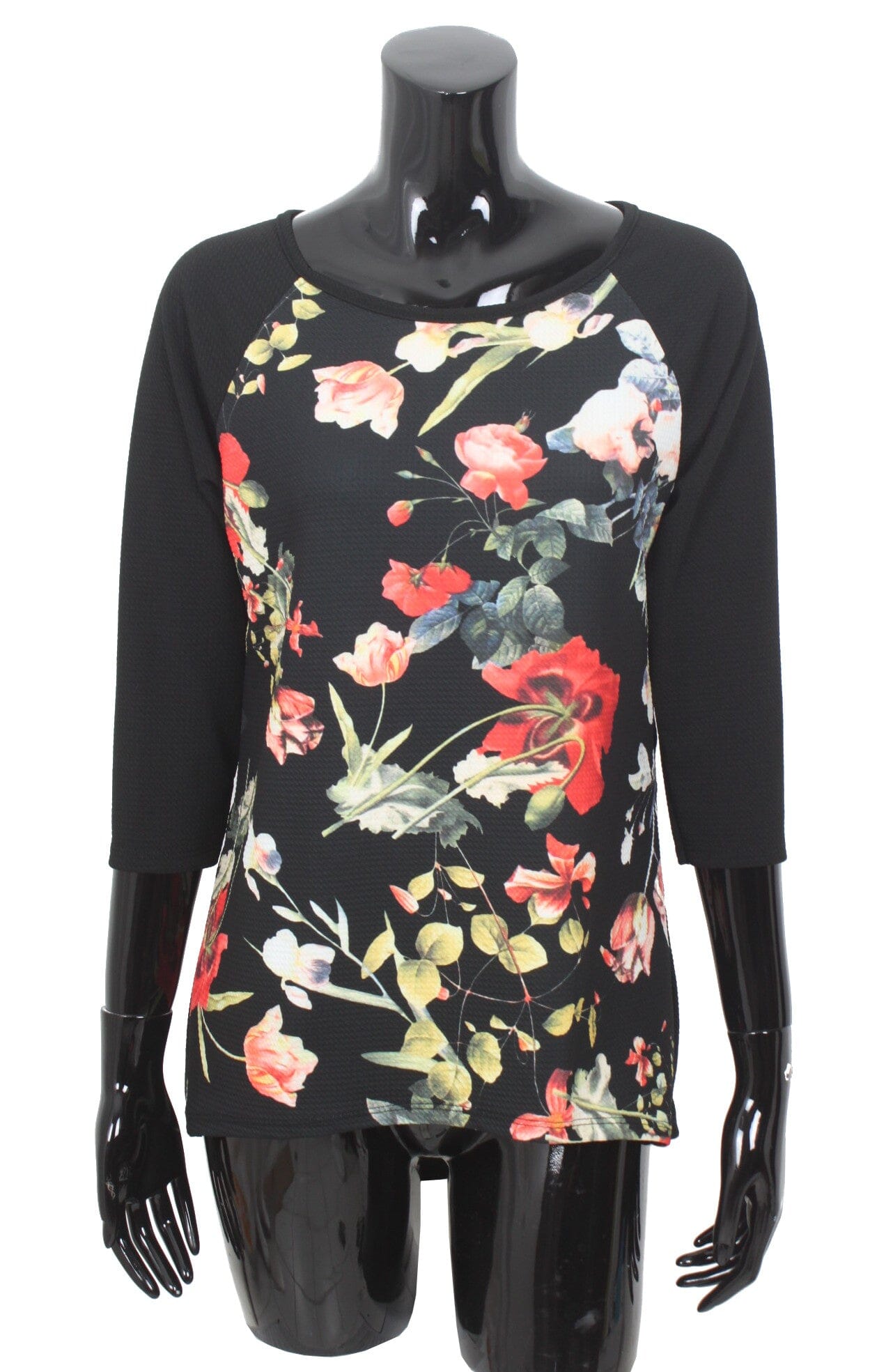T-shirt imprimé fleurs Manches 3/4 haut