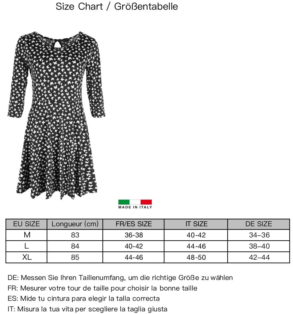 Robe imprimé Manches 3/4 Robe