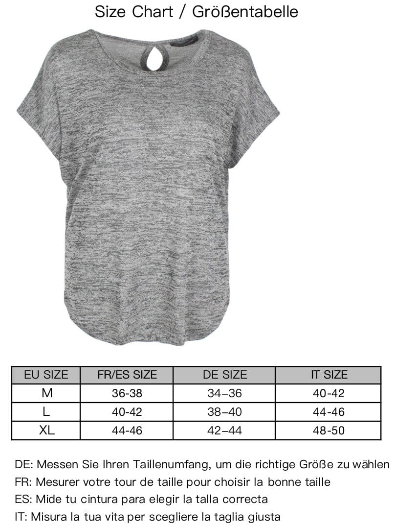 T shirt trous dos chiné haut