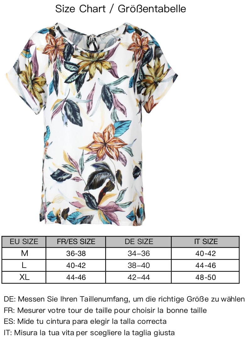 Chemisier voile imprimé fleur haut