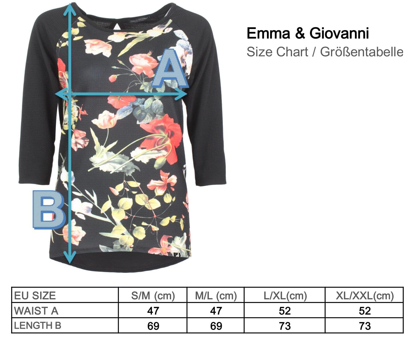 T-shirt imprimé fleurs Manches 3/4 haut