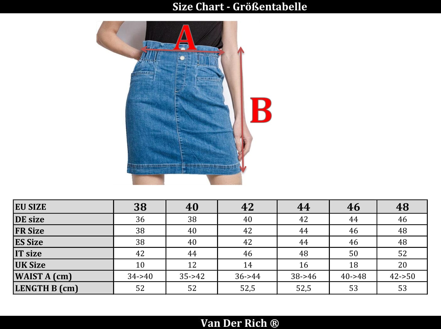 Jupe Jean à Enfiler, Court au Genou et Taille élastique - Femme jupe