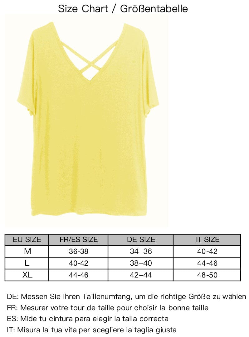 T shirt croisé devant haut