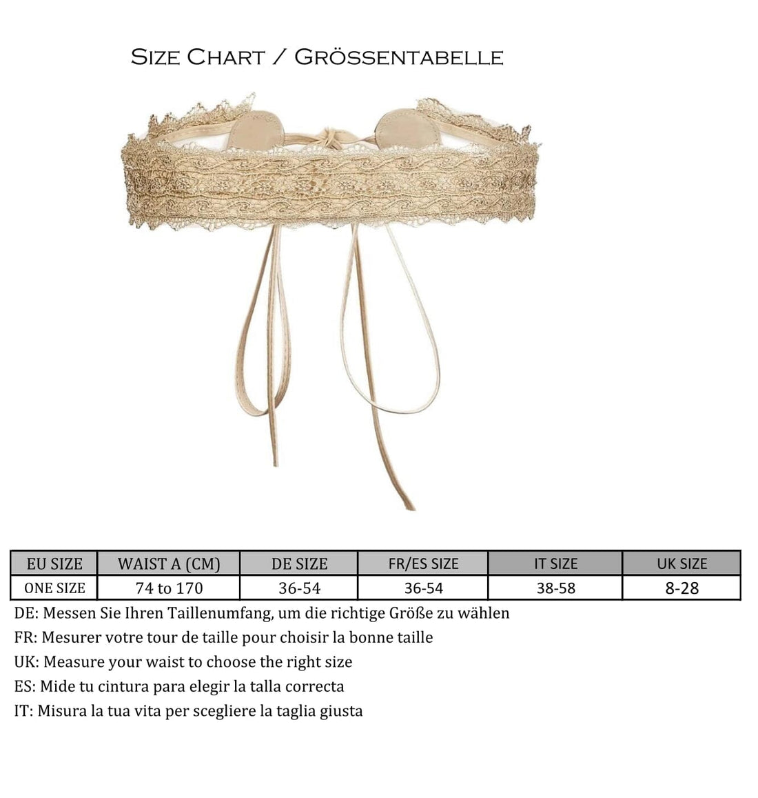 Ceinture dentelle - femme ceinture