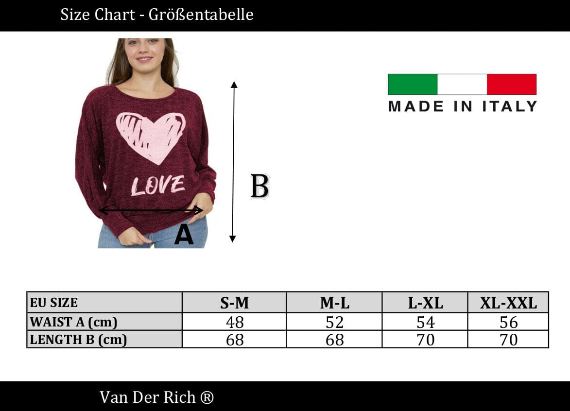 Sweat-Pull Style Oversize imprimé Coeur sweat-pull