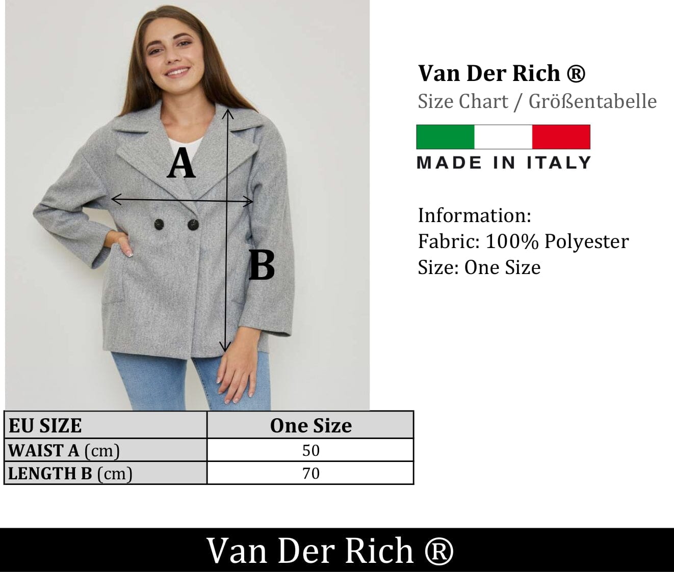 Veste - Blouson (Taille unique convient pour 38 à 46) - Femme Veste