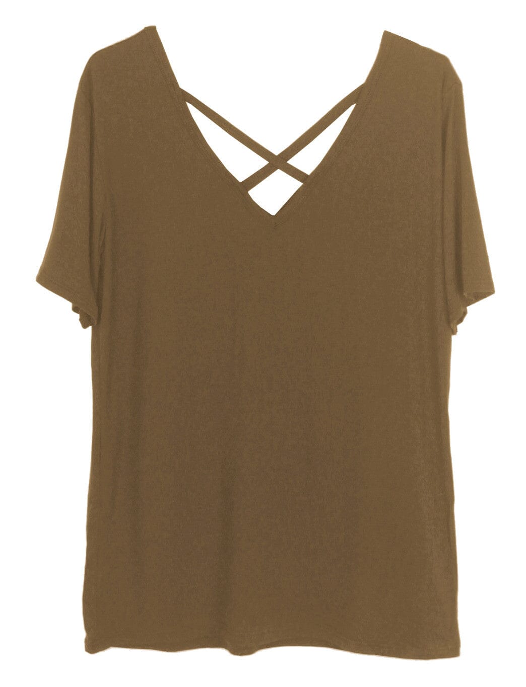 T shirt femme croisé devant haut