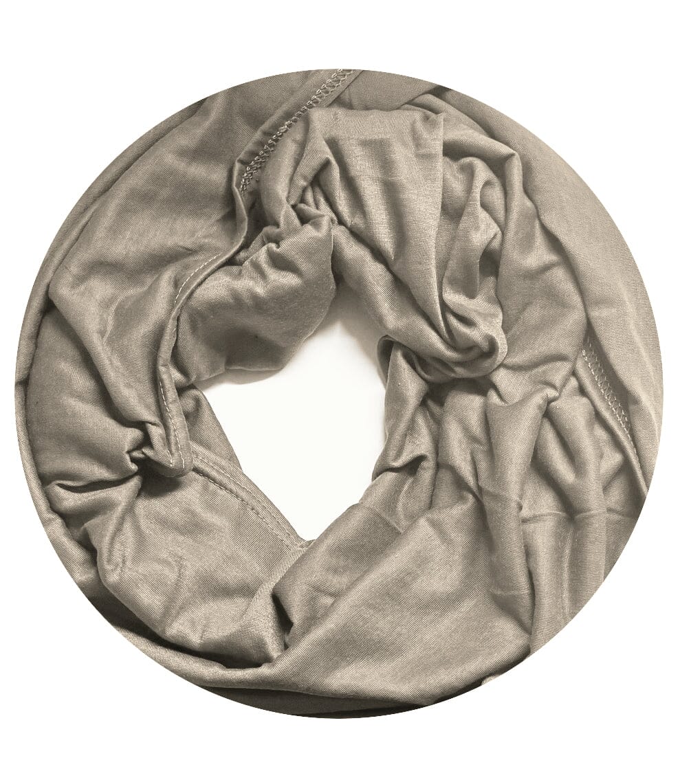 Écharpe Tube Unicolore Confortable Mode Mi-Saison foulard Taupe
