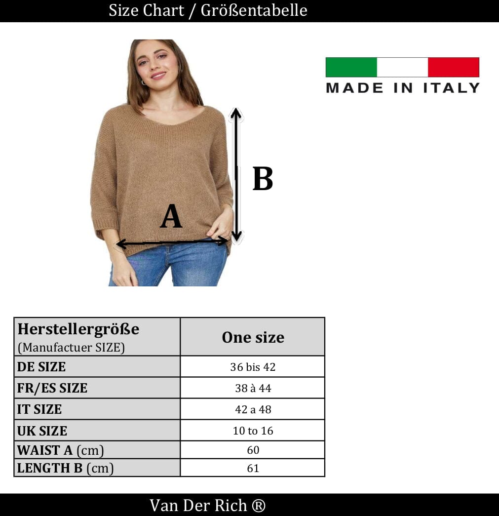 Pull tricoté mélange Mohair, Manches 3/4 (Taille Unique 38 à 44) pull