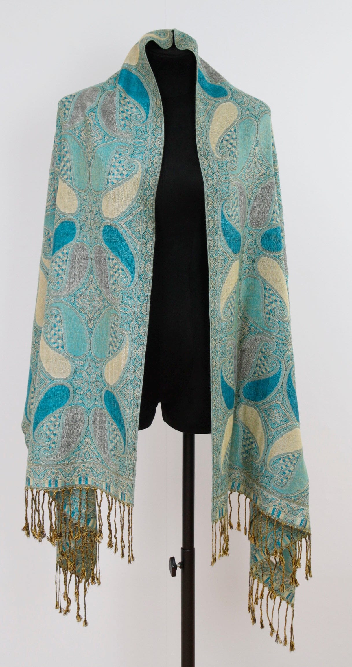Echarpe Paisley Turquoise foulard