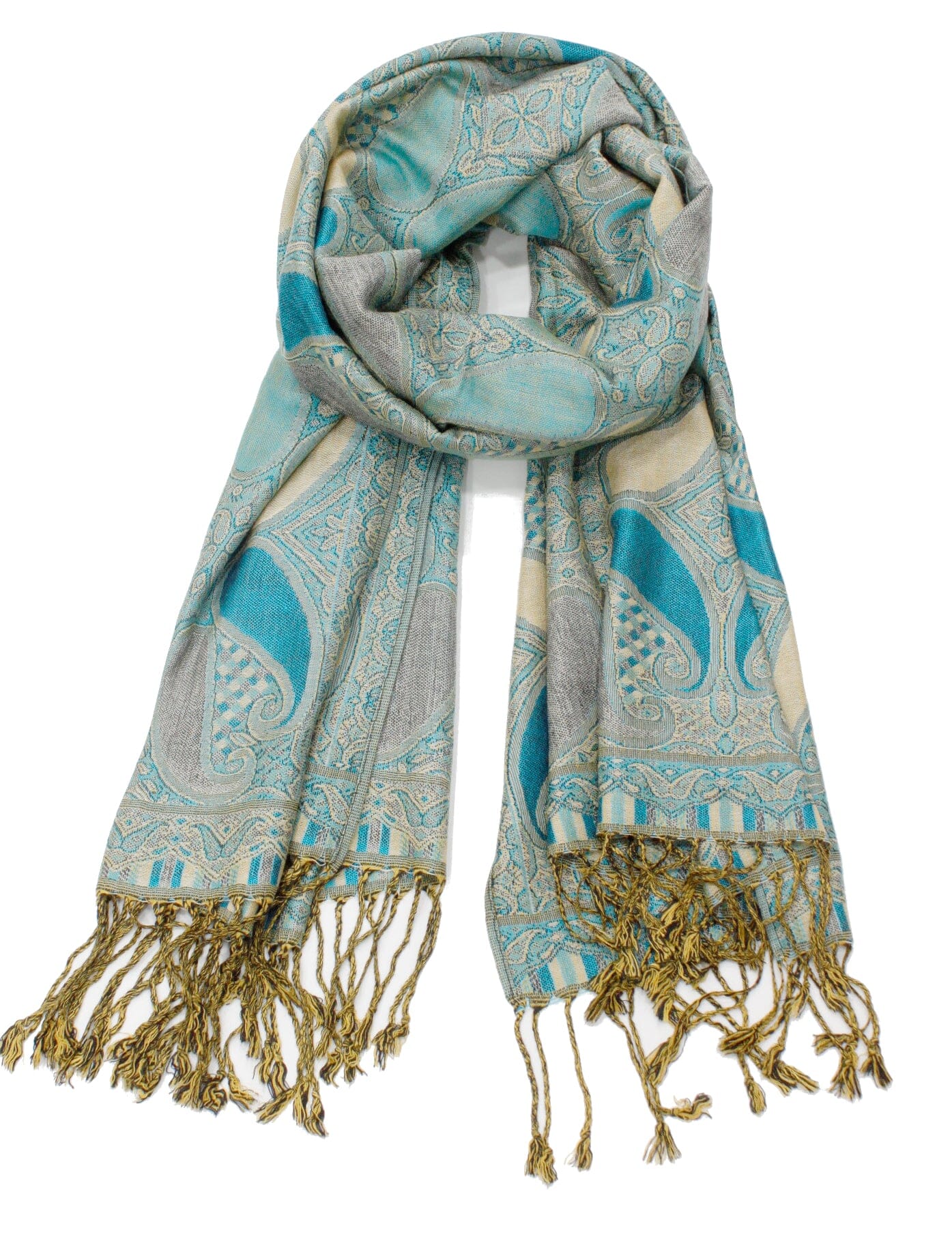 Echarpe Paisley Turquoise foulard