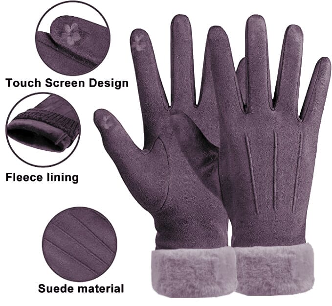 Gants tactile femme violet Gant