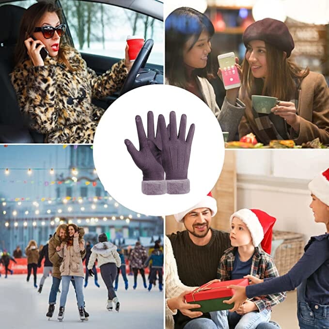 Gants tactile femme violet Gant