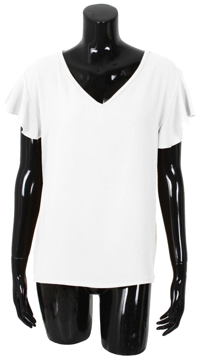 Blouse voile femme manches froufrou haut