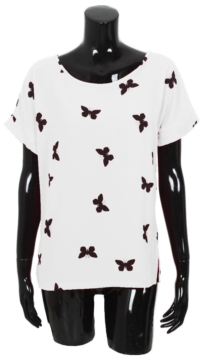 Blouse voile imprimé haut