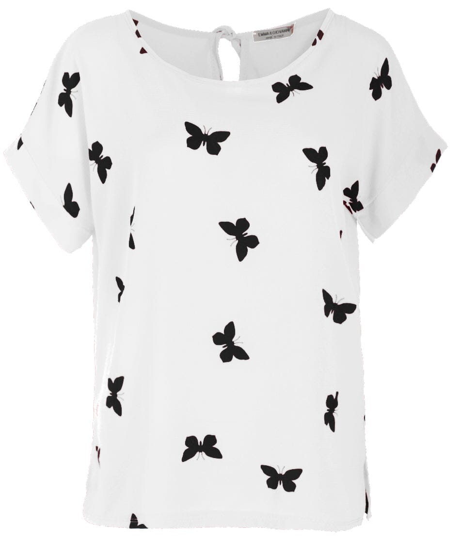 Blouse voile imprimé haut