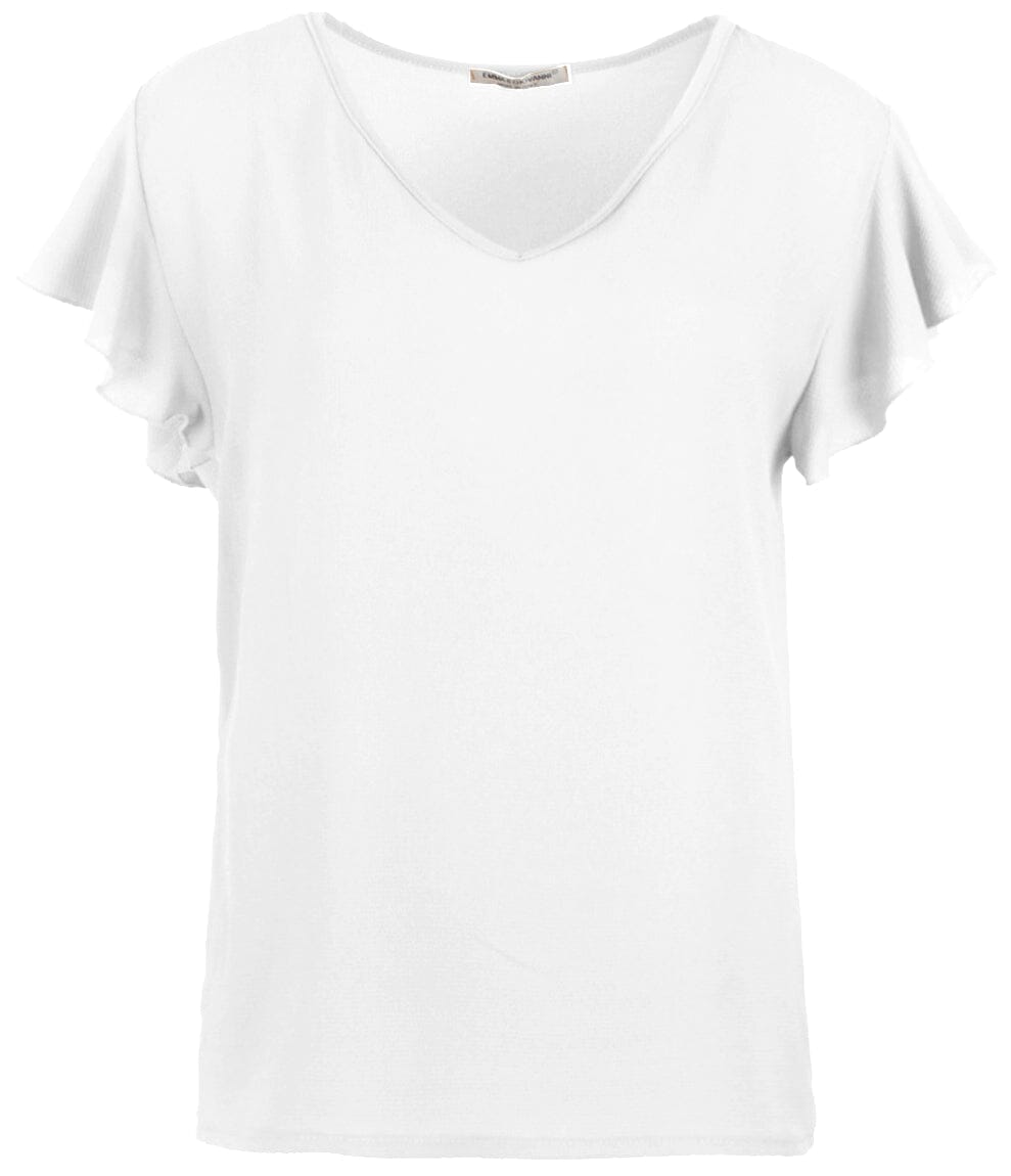 Blouse voile femme manches froufrou haut