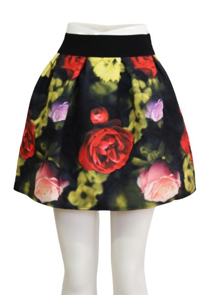 Jupe fleur Zippé jupe