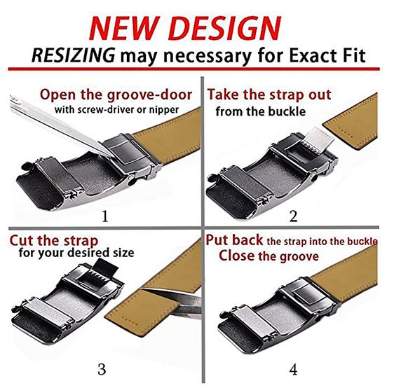 Ceinture Cuir Longueur Ajustable - Homme ceinture