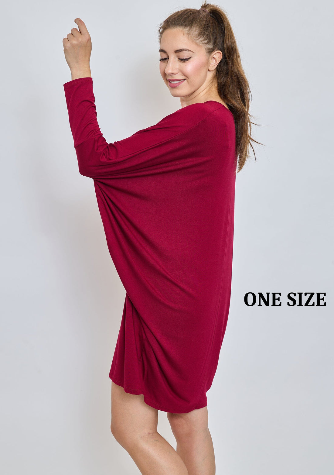 Tunique Robe Manche Longue Oversize Taille Unique - Femme Robe 