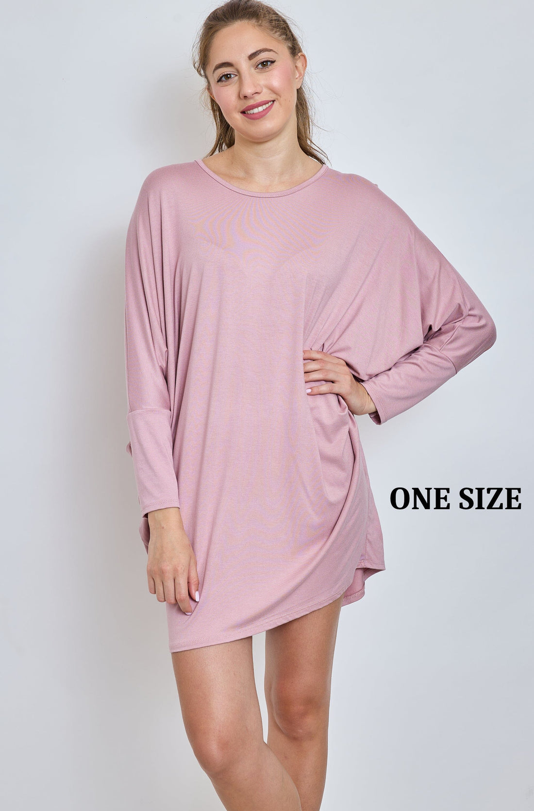 Tunique Robe Manche Longue Oversize Taille Unique - Femme Robe 