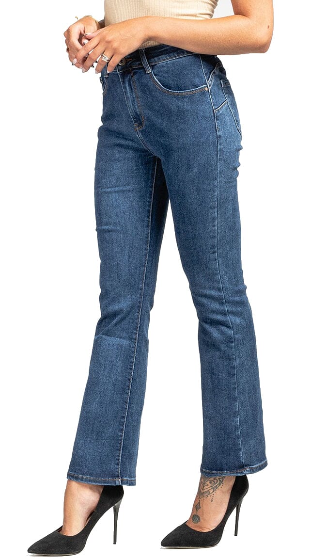 Jeans Pattes Eléphant Bootcut- Femme pantalon 