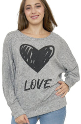 Sweat-Pull Style Oversize imprimé Coeur sweat-pull 