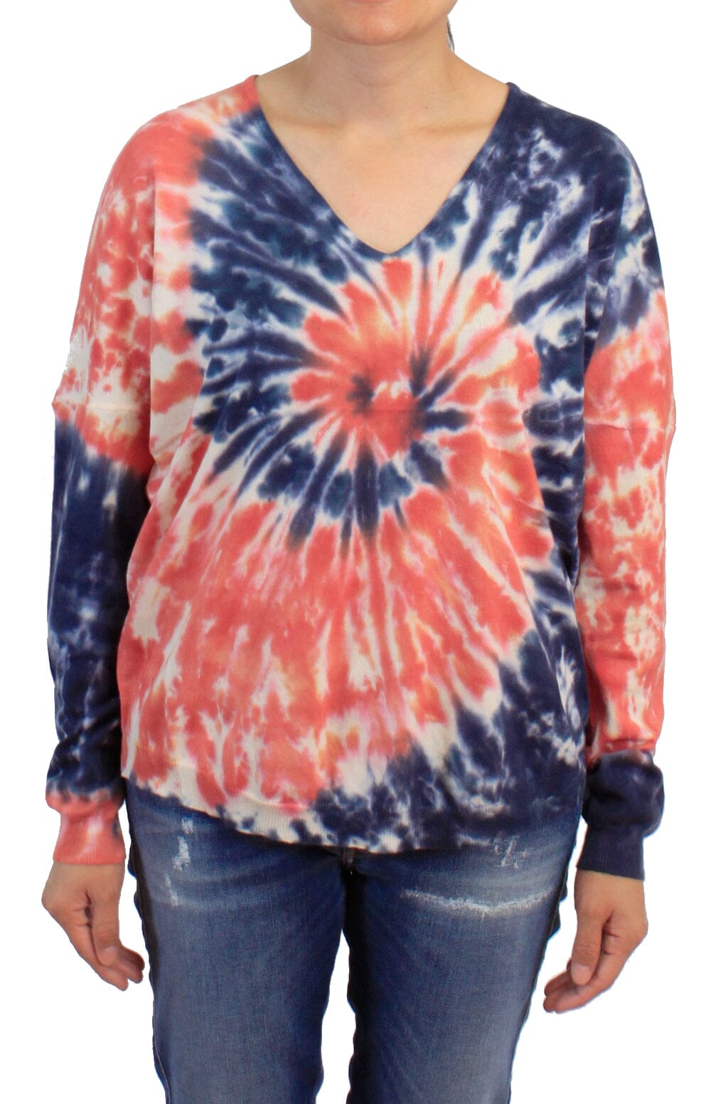 Pull Ă Col V 100% Coton Tricots (Taille Unique Convient pour 36 au 44) pull