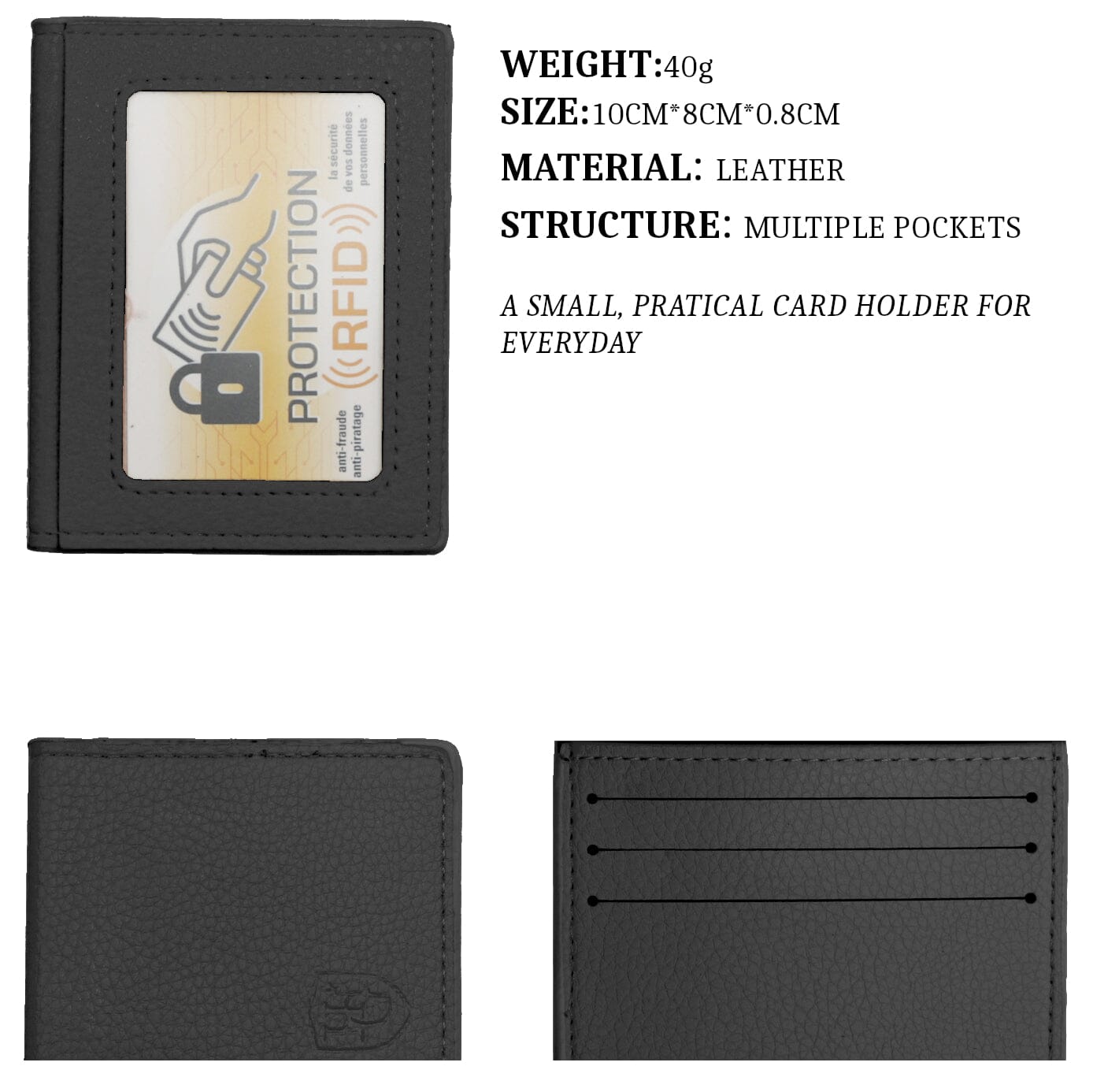 Porte carte de credit Noir porte de carte crédit 