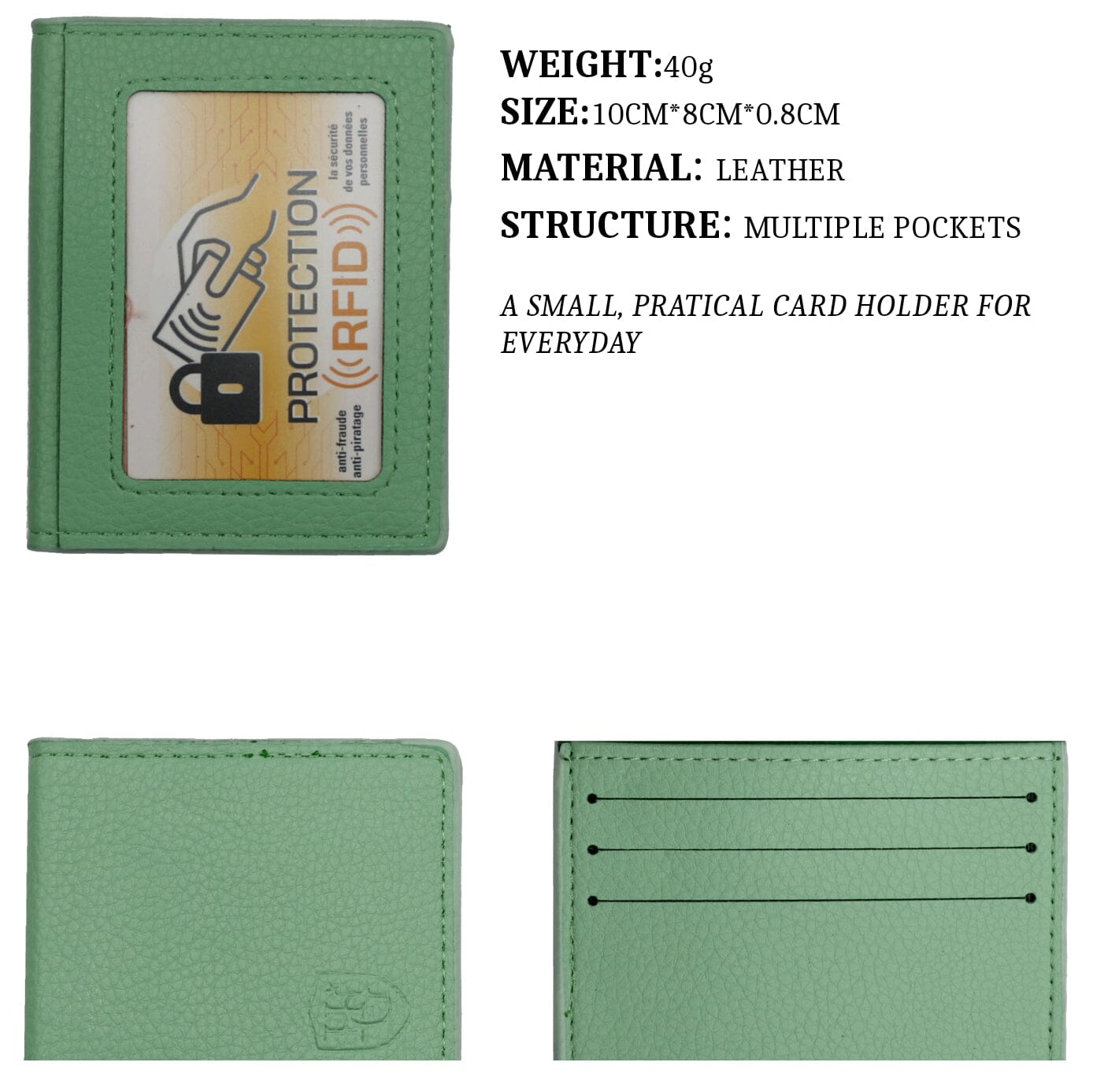 Porte carte credit Vert porte de carte crédit 