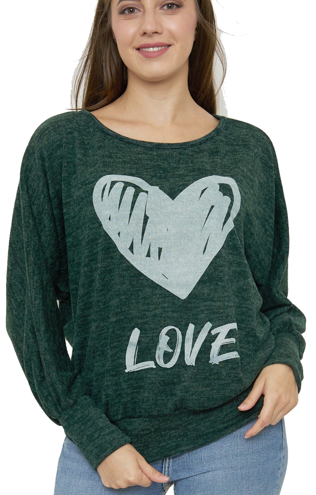 Sweat-Pull Style Oversize imprimé Coeur sweat-pull