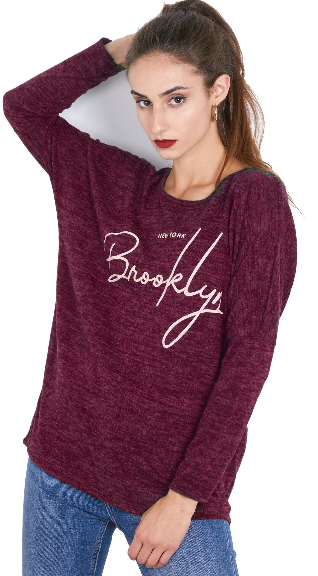 Sweat-Pull Style Oversize imprimé Brooklyn sweat-pull