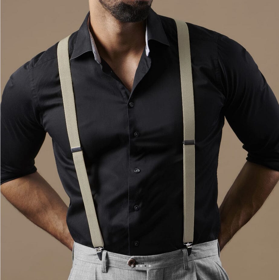 Bretelles élastiques Vintage Ajustables Made in France - Homme ceinture