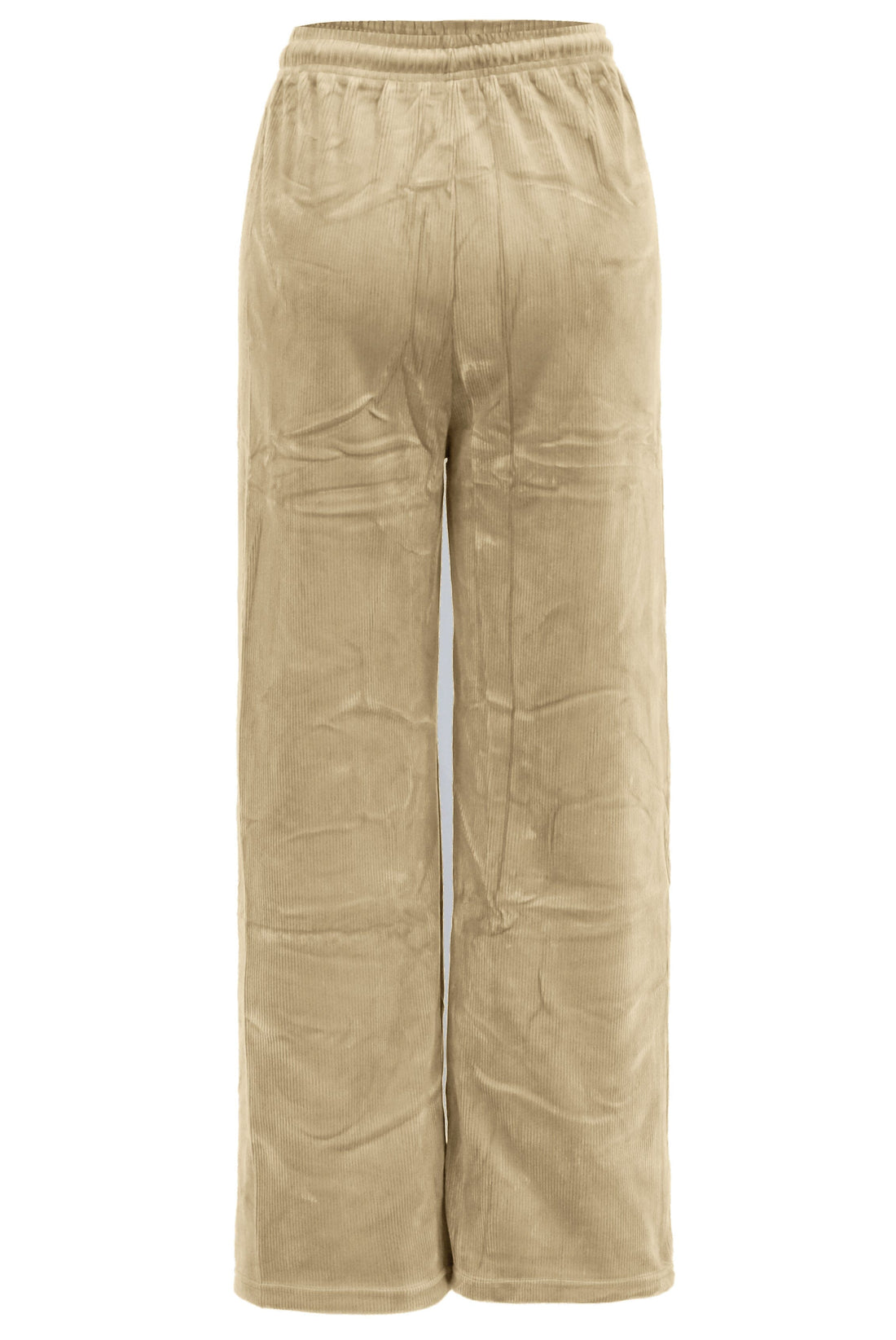 Pantalon Large en Velours Côtelé, Taille Haute Elastique pantalon 