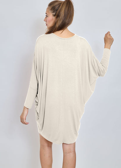 Tunique Robe Manche Longue Oversize Taille Unique - Femme Robe 