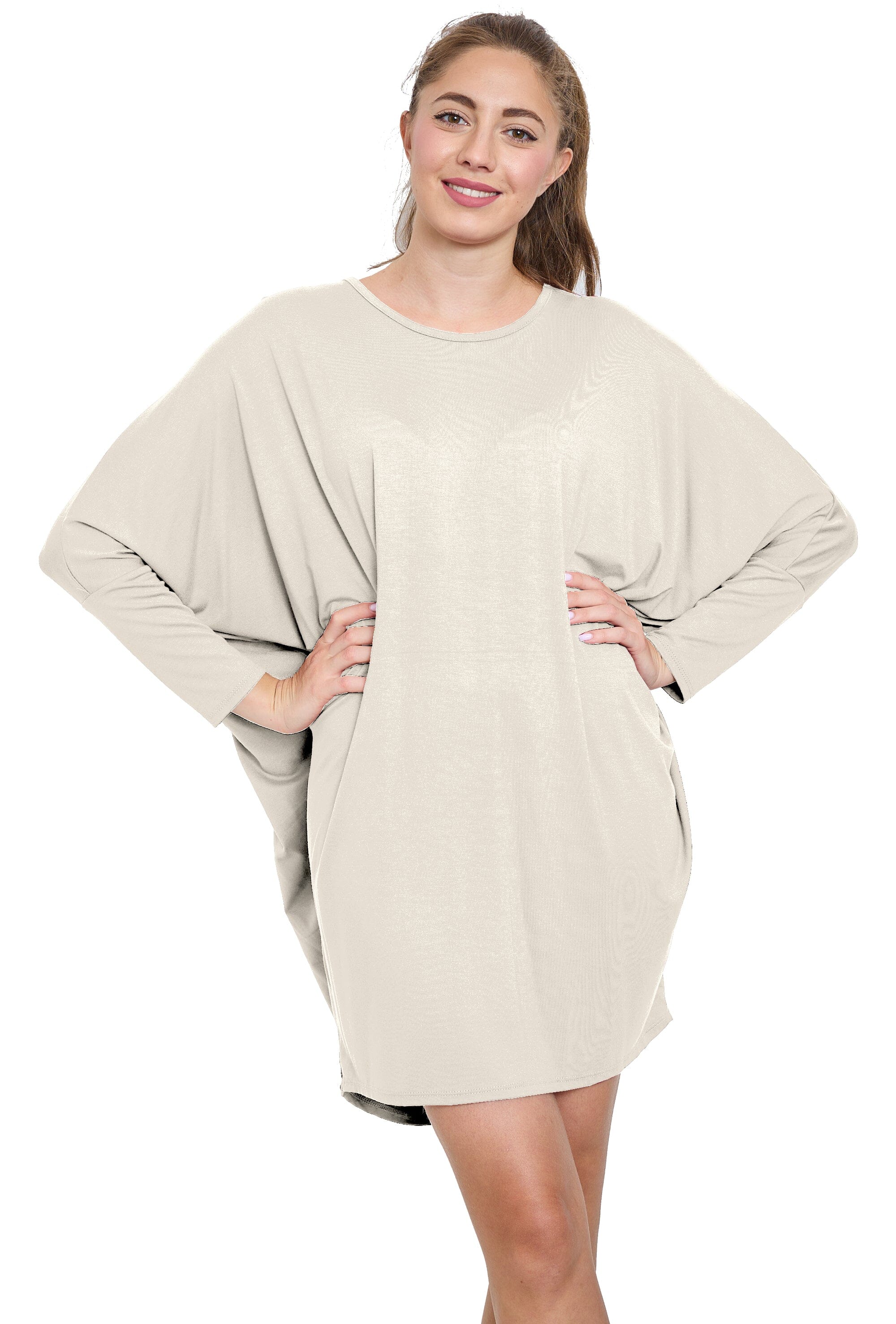 Tunique Robe Manche Longue Oversize Taille Unique - Femme Robe 