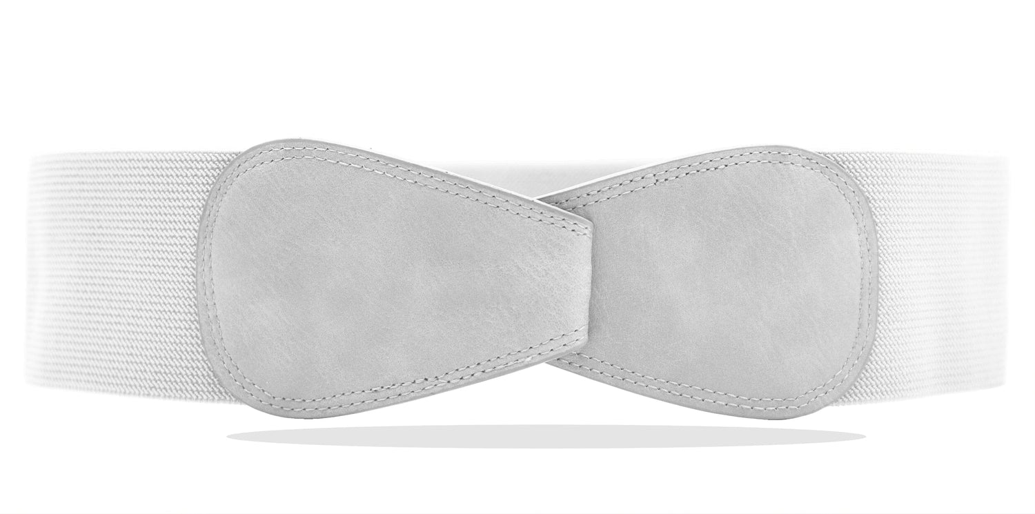 Ceinture OBI en cuire (Blanc) - Femme ceinture 