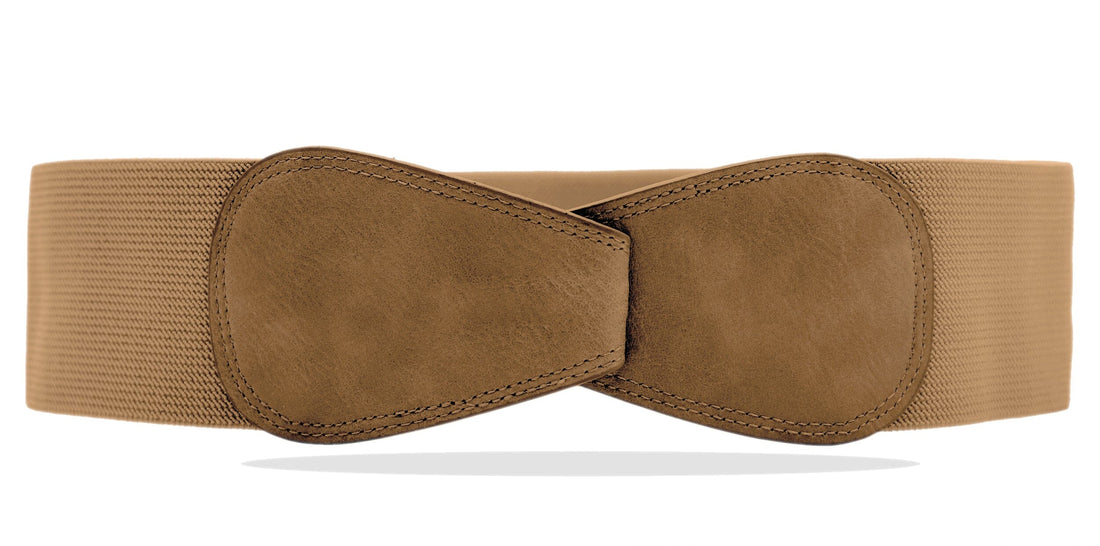 Ceinture OBI en cuire (Camel) - Femme ceinture