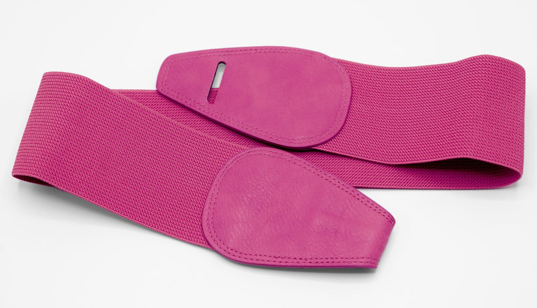 Ceinture OBI en cuire (Fushia clair) - Femme ceinture 