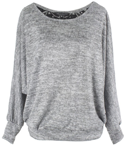 Pull femme dos dentelle sweat-pull 