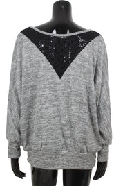 Pull femme dos dentelle sweat-pull 