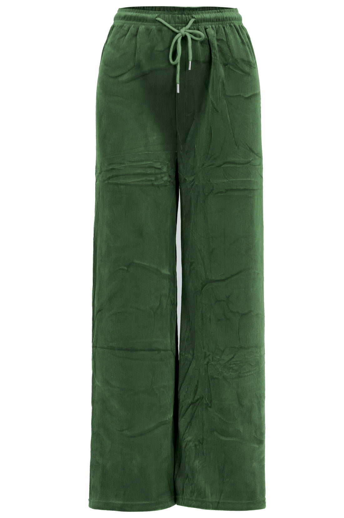 Pantalon Large en Velours Côtelé, Taille Haute Elastique pantalon