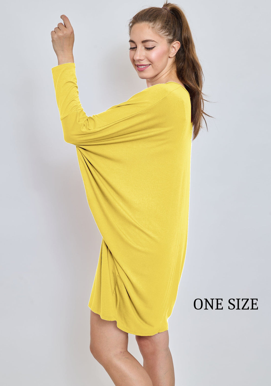 Tunique Robe Manche Longue Oversize Taille Unique - Femme Robe 