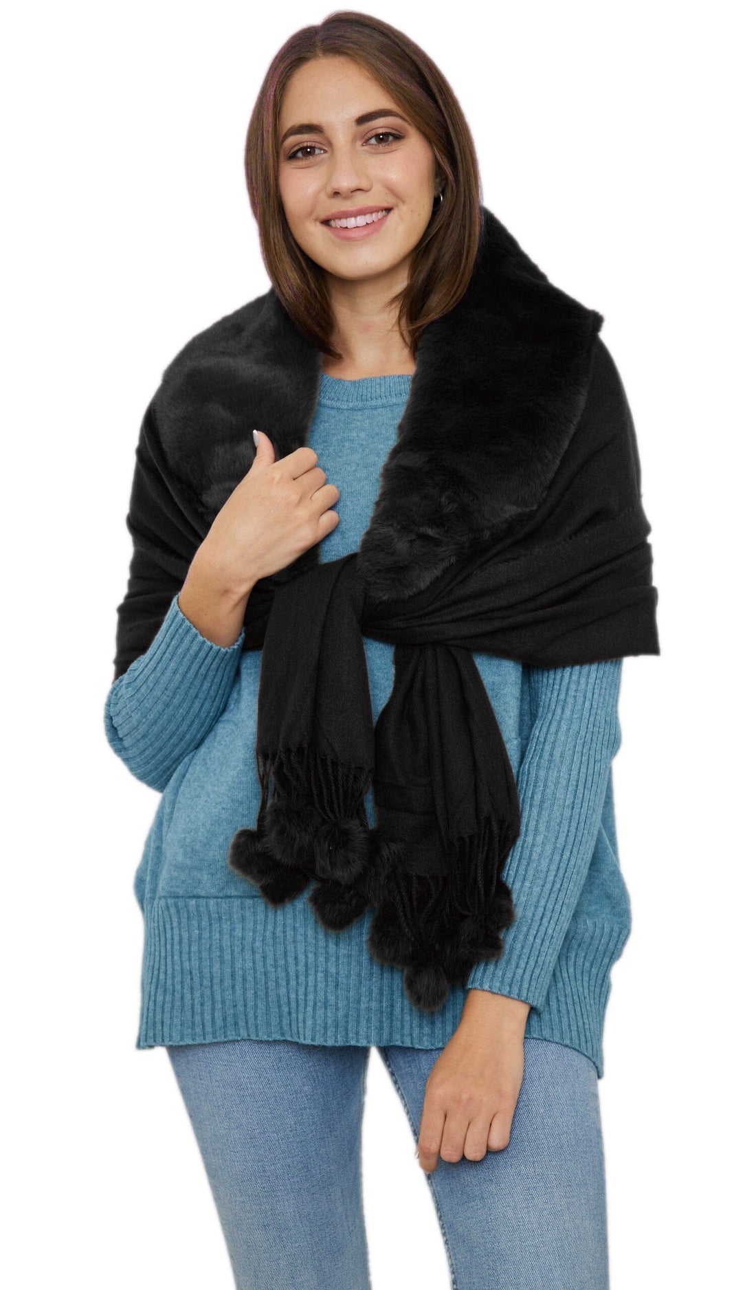 Etole fourrure femme foulard 